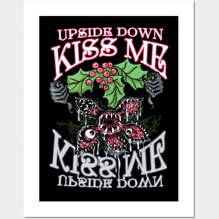 Upside Down Mistletoe Kiss Me Posters and Art